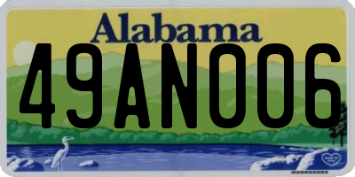 AL license plate 49AN006
