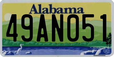 AL license plate 49AN051