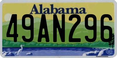AL license plate 49AN296