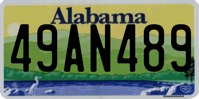 AL license plate 49AN489