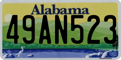 AL license plate 49AN523
