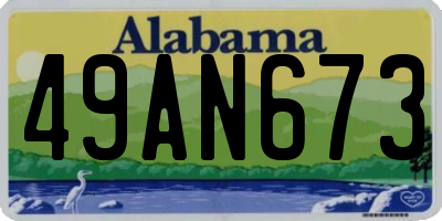 AL license plate 49AN673