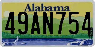 AL license plate 49AN754