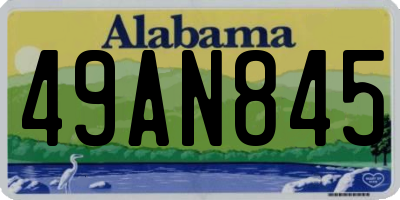 AL license plate 49AN845