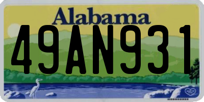 AL license plate 49AN931