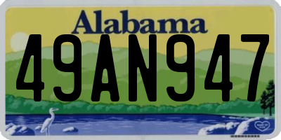 AL license plate 49AN947