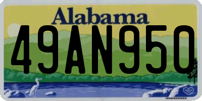 AL license plate 49AN950