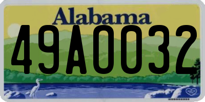 AL license plate 49AO032