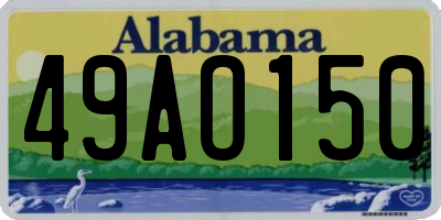 AL license plate 49AO150