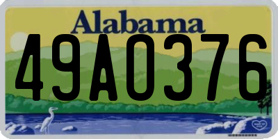 AL license plate 49AO376