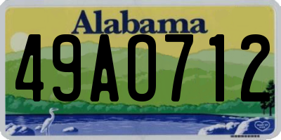 AL license plate 49AO712