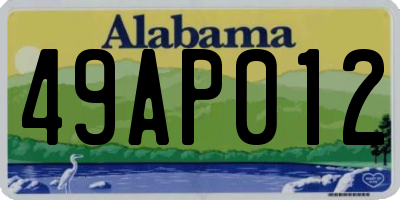 AL license plate 49AP012