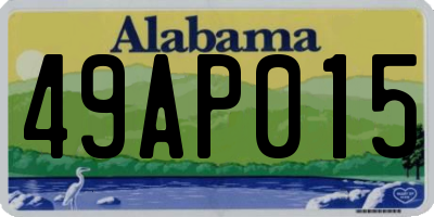 AL license plate 49AP015