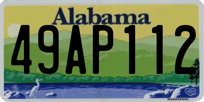 AL license plate 49AP112