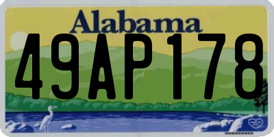AL license plate 49AP178