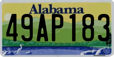 AL license plate 49AP183