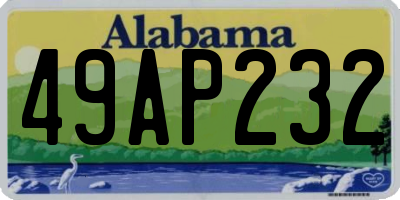 AL license plate 49AP232