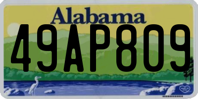 AL license plate 49AP809