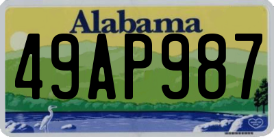 AL license plate 49AP987
