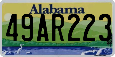 AL license plate 49AR223