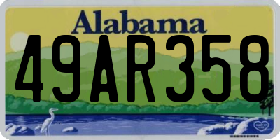 AL license plate 49AR358