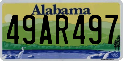 AL license plate 49AR497