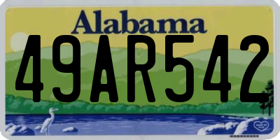 AL license plate 49AR542
