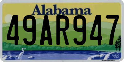 AL license plate 49AR947