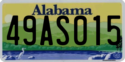 AL license plate 49AS015