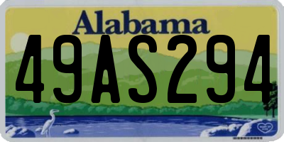 AL license plate 49AS294