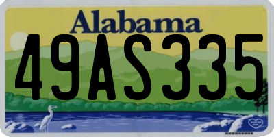 AL license plate 49AS335