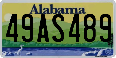 AL license plate 49AS489