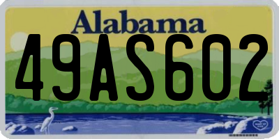 AL license plate 49AS602
