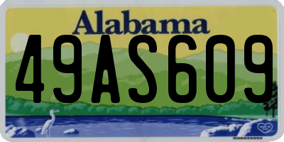 AL license plate 49AS609