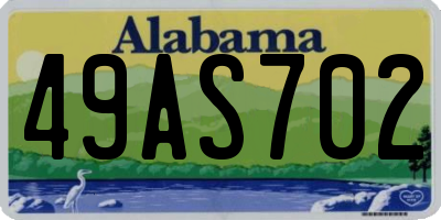 AL license plate 49AS702
