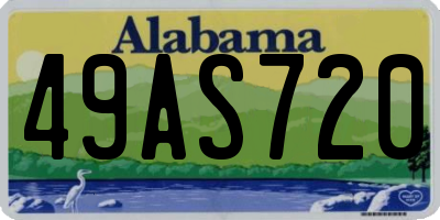 AL license plate 49AS720