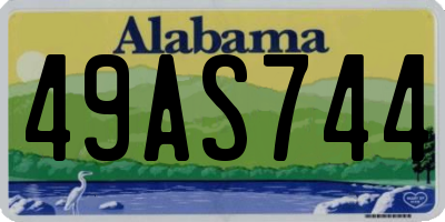 AL license plate 49AS744