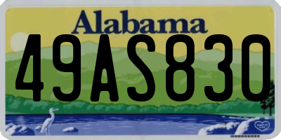 AL license plate 49AS830