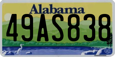 AL license plate 49AS838