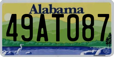 AL license plate 49AT087
