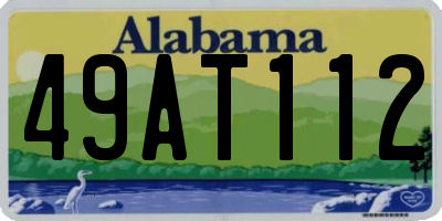 AL license plate 49AT112