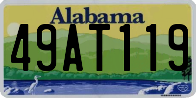 AL license plate 49AT119