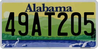 AL license plate 49AT205