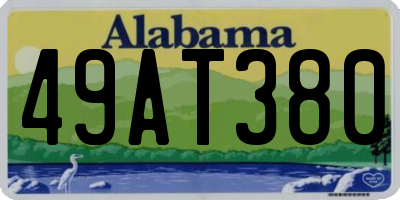 AL license plate 49AT380