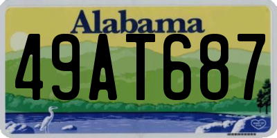 AL license plate 49AT687