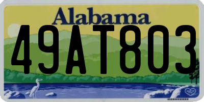 AL license plate 49AT803