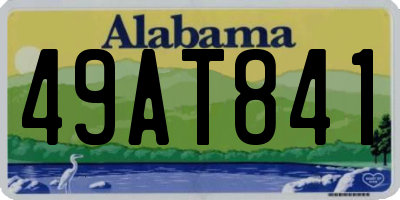 AL license plate 49AT841