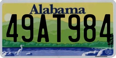 AL license plate 49AT984