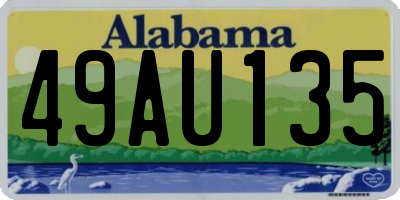 AL license plate 49AU135