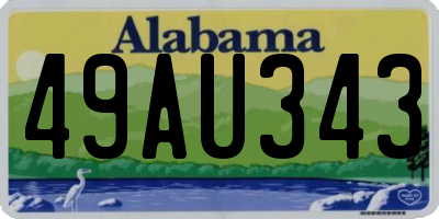 AL license plate 49AU343